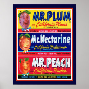 Poster Fruta da Califórnia em 1950