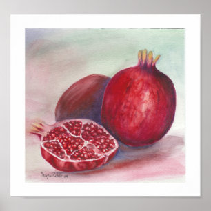 Póster fruta da romã
