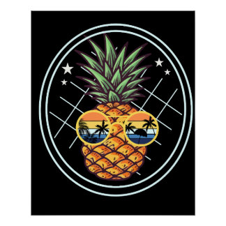 Póster fruta de abacaxi