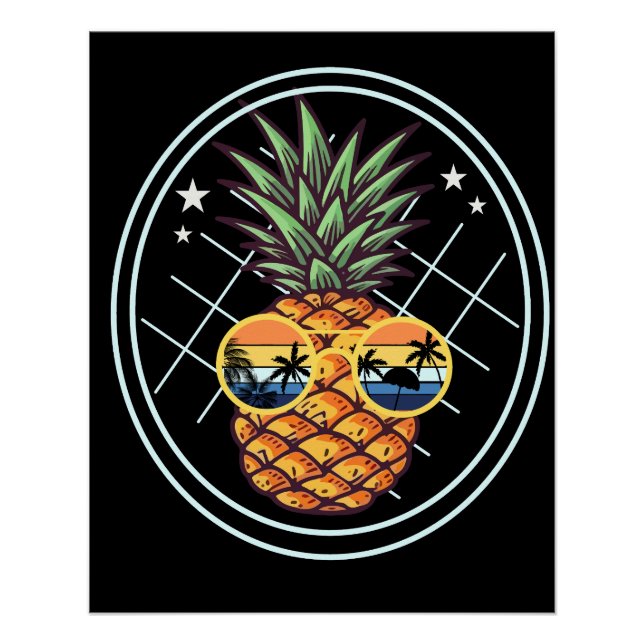 Póster fruta de abacaxi (Frente)