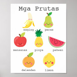 Poster Fruta de aprendizado de crianças filipinas