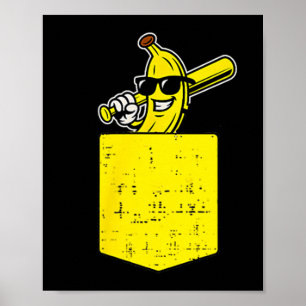 Poster Fruta de Banana Engraçada Homens Meninos Meninos M