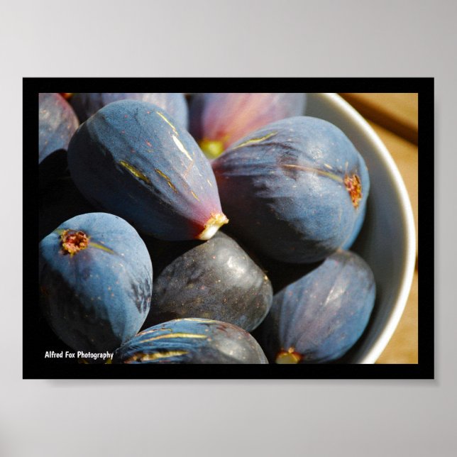 Poster Fruta de Figo Roxo em Tigela (Frente)
