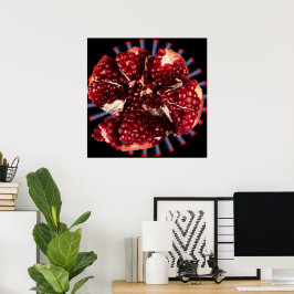 Poster Fruta de Ruby Pomegranate