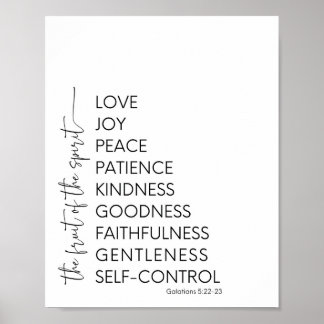 Poster Fruta do Decor da Parede Cristã Espirituosa