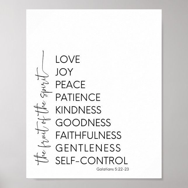 Poster Fruta do Decor da Parede Cristã Espirituosa (Frente)