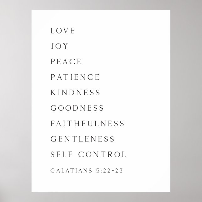 Poster Fruta do Espírito Galáctico 5:22-23 (Frente)