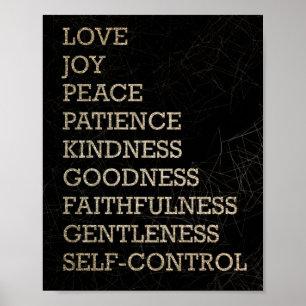 Poster Fruta do espírito - virtudes - brilho