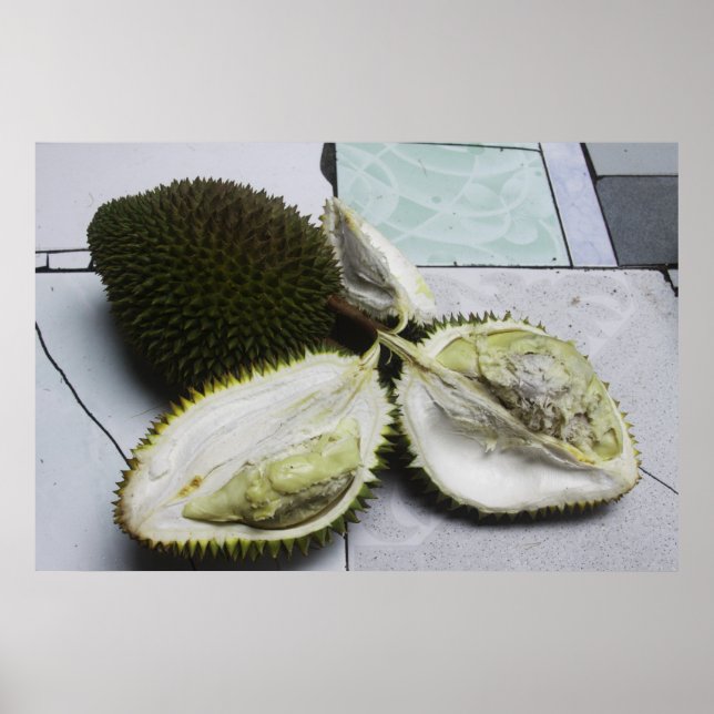 Poster Fruta Duriana famosa (Frente)
