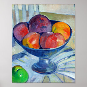 Poster Fruta em uma cadeira de jardim por Paul gauguin