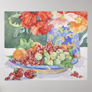 Póster Fruta em uma placa 2014