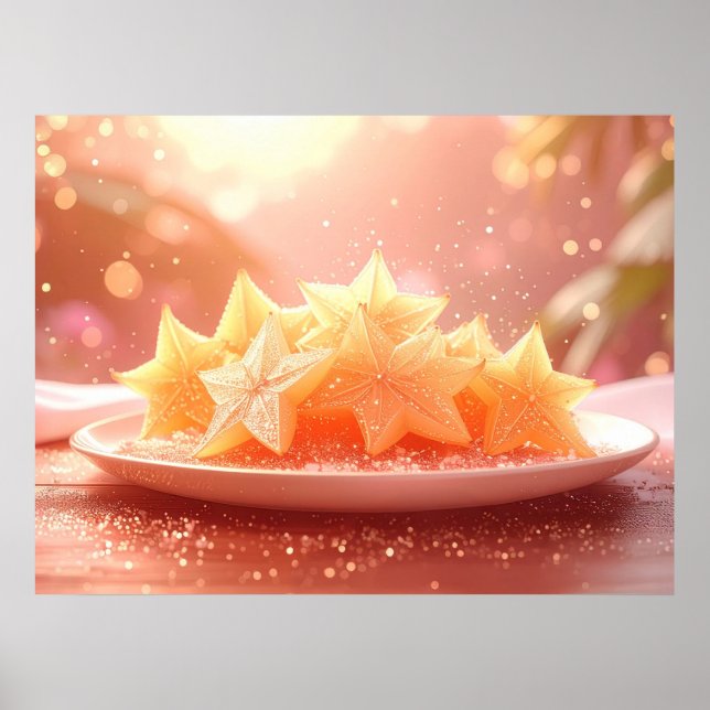 POSTER FRUTA ESTRELA - CARAMBOLA - FRUTAS EXÓTICAS (Frente)