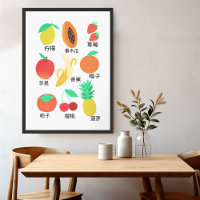 Fruta Flash Cards Chinês Frutado Divertido Arte Co