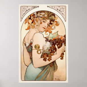 Poster Fruta por Alphonse Mucha