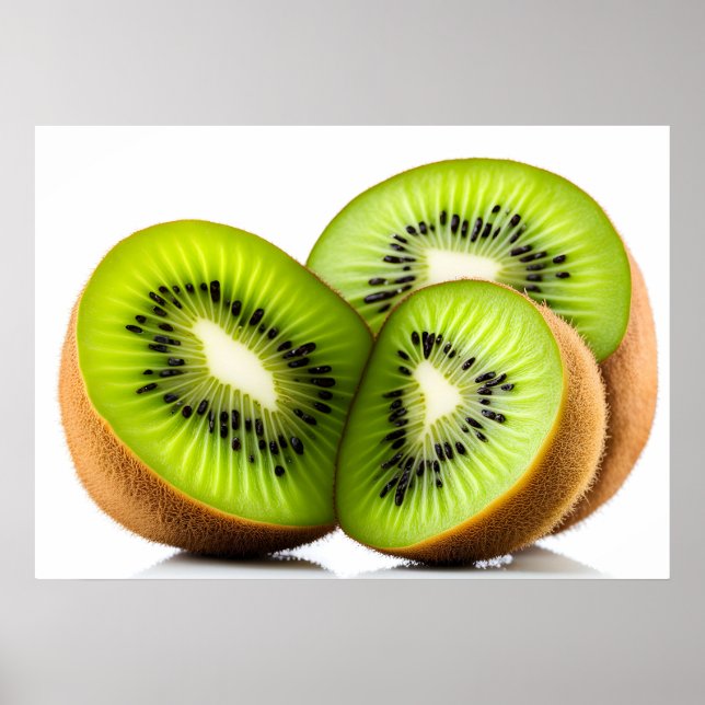 Poster Fruta verde kiwi (Frente)