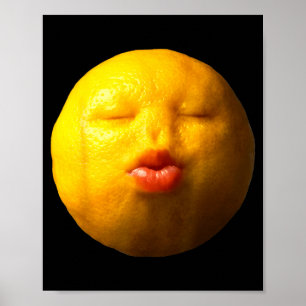 Poster Frutas Ai de Limão de Nicho Engraçado Meme