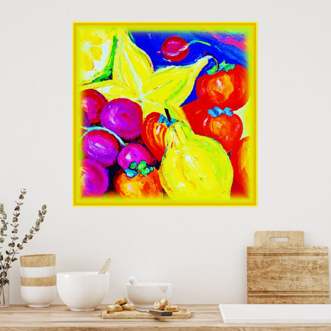 Poster Frutas brilhantes e Céus Estelares. Comprar Agora (Cozinha)