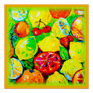 Póster frutas de Verão, Comprar de Arte