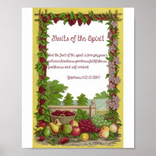 Póster Frutas do espírito