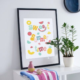Poster Frutas doces do verão design.