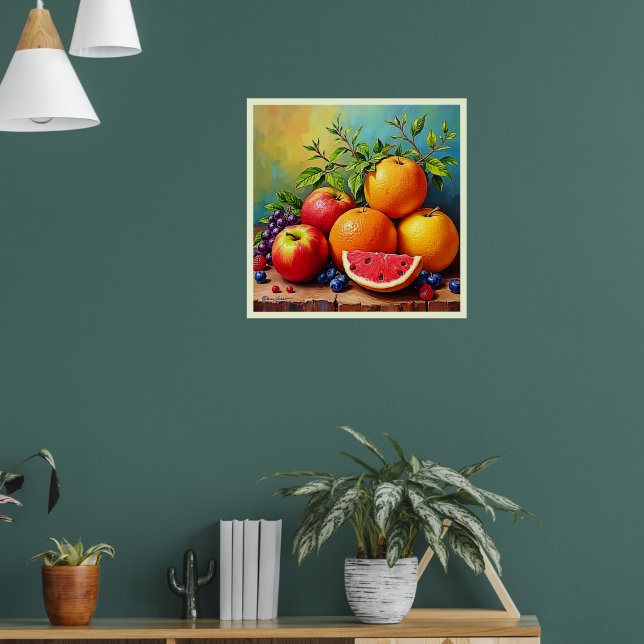 Poster Frutas frescas em uma Design perfeita Mix (Sala de Estar 1)