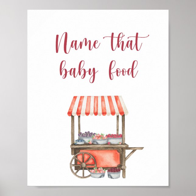 Poster Frutas - nome aquele alimento para bebê (Frente)