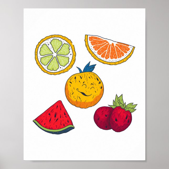 Poster Frutas por Nico  (Frente)