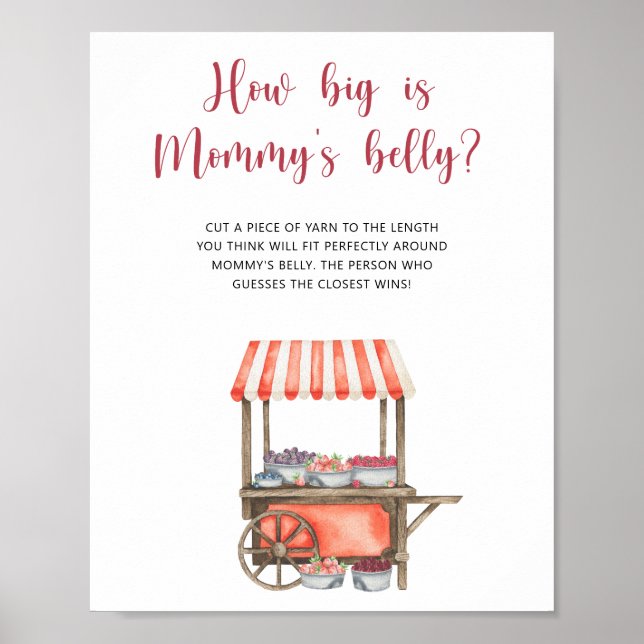 Poster Frutas - quão grande é a barriga da mamãe jogo (Frente)