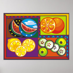 Póster Frutas Ricos
