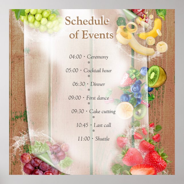 Poster Frutas tropicais de água doce (Frente)