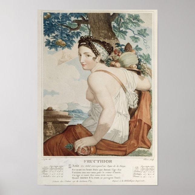 Póster Frutidor, décimo segundo mês do Calendário Republi (Frente)