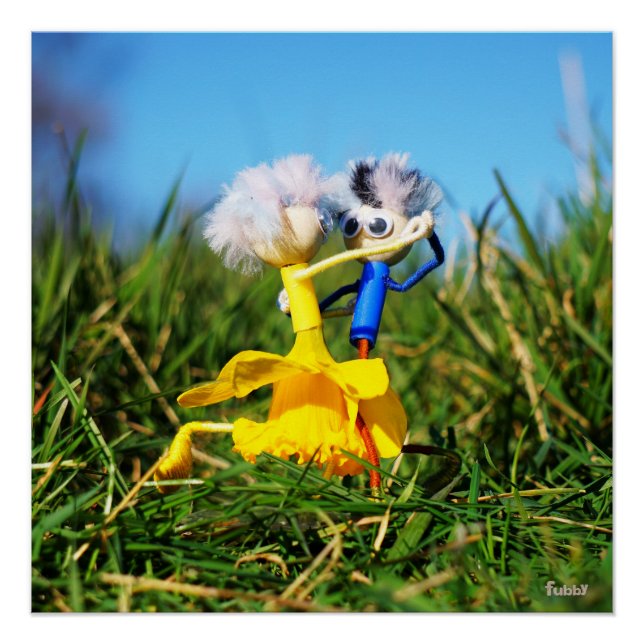 Póster Fubby poppetjes die dansen met Narcissenjurk. (Frente)