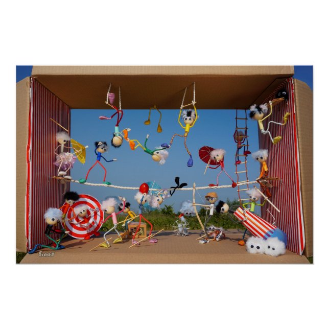 Póster Fubby's in het Circus met allerlei acts.  (Frente)