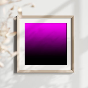 Poster Fúcsia Preto Ombre