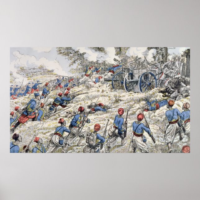 Póster Fuga argelina do exército francês (Frente)