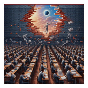 Póster Fuga da Matriz: Sala de Exame Surreal