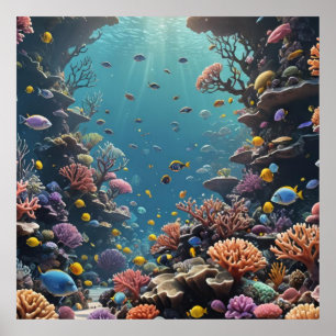 Poster Fuga de recifes tropicais