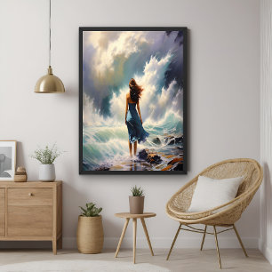 Póster Fuga do Oceano Sereno - Arte Costeira