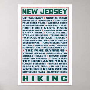 Póster Fugas de caminhada de New-jersey