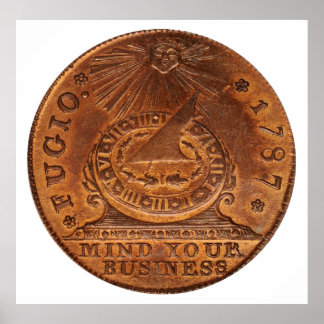 Póster Fugio Cent Mente Sua Penny De Cobre