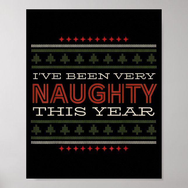 Poster Fui Muito Malvado Este Ano Humor De Natal  (Frente)