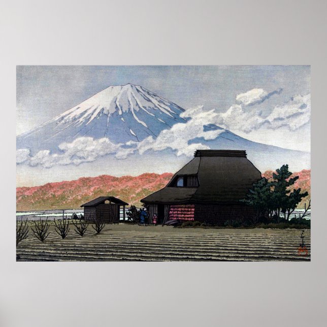 Poster Fuji de Narusawa Kawase Hasui 1952 (Frente)