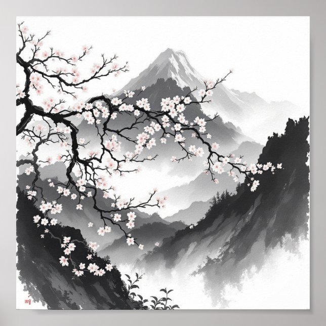 Poster Fuji e Sakura (Frente)