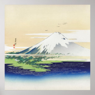 Poster Fuji por Ogata Gekko (1900-1910)