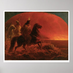 Póster Fujindo um fogo da pradaria (1868A)