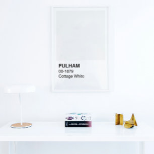 Póster Fulham Cottage White - Limite Branco