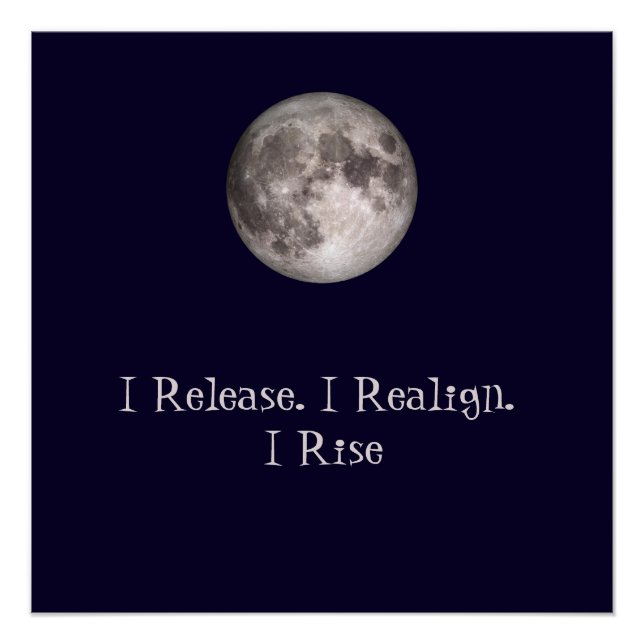 Póster Full Moon Ritual I Release I Realign I Rise (Frente)