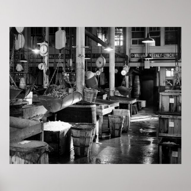 Poster Fulton Fish Market: 1954 (Frente)