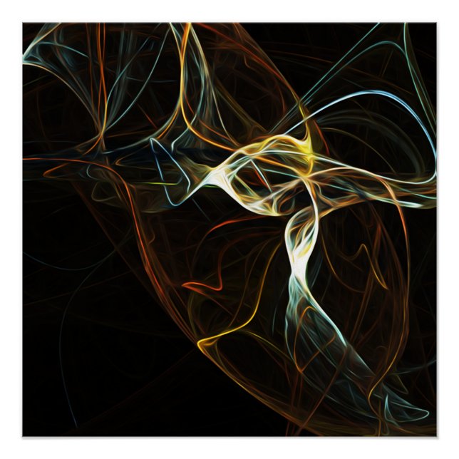 Póster Fumaça - Abstrato Art (Frente)