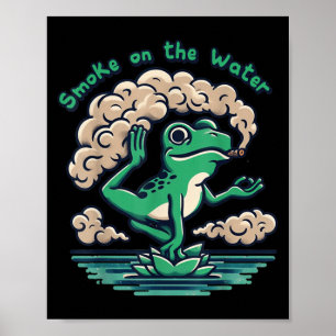 Poster Fumaça Engraçada No Tambor Do Sapo De Retro-Água